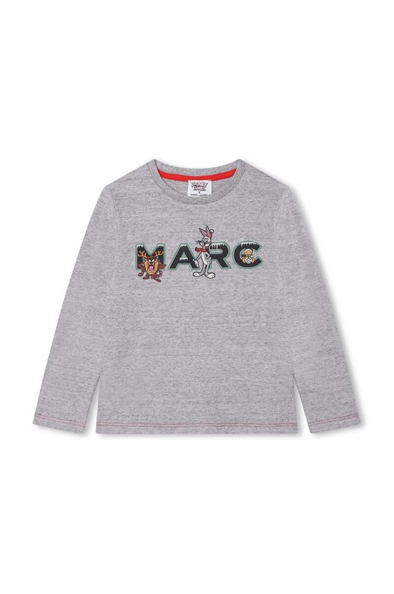 Marc Jacobs longsleeve din bumbac pentru copii x Looney Tunes culoarea gri