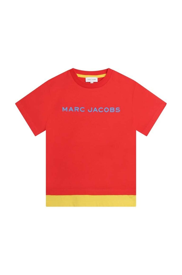 Marc Jacobs tricou de bumbac pentru copii culoarea rosu