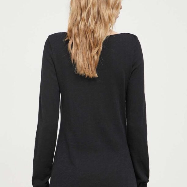 Marc O'Polo longsleeve din bumbac culoarea negru preţ