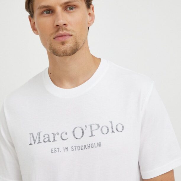 Marc O'Polo tricou din bumbac culoarea alb