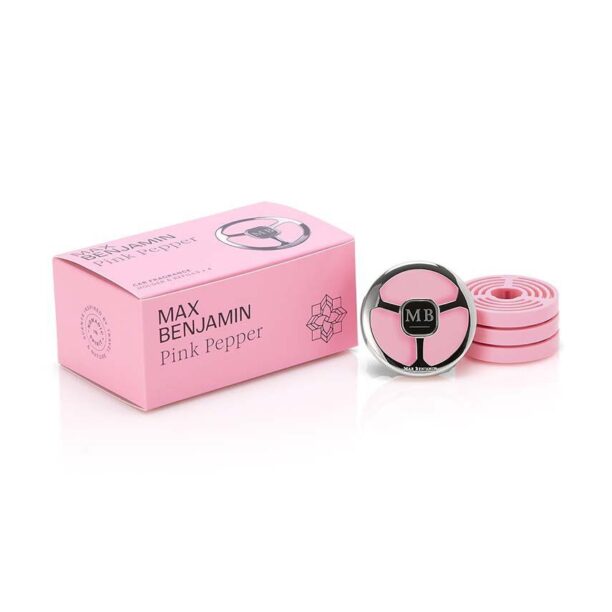 Max Benjamin set de difuzor de aromă auto și rezerve Pink Pepper