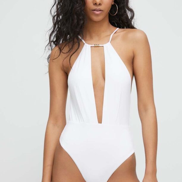 Max Mara Beachwear costum de baie dintr-o bucată culoarea alb