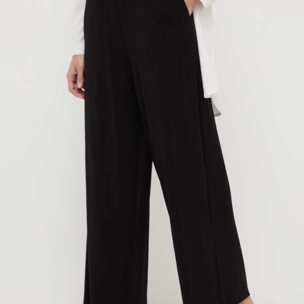 Max Mara Beachwear pantaloni de plajă culoarea negru