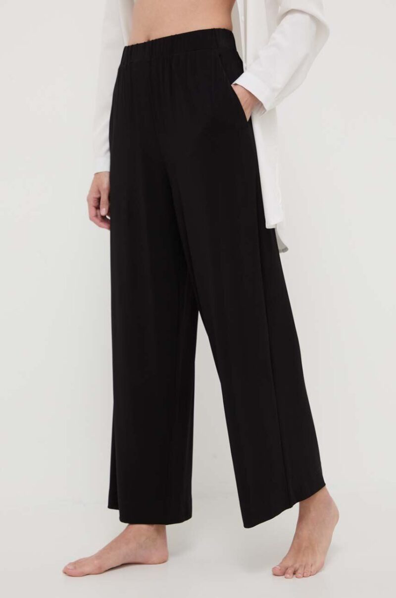 Max Mara Beachwear pantaloni de plajă culoarea negru