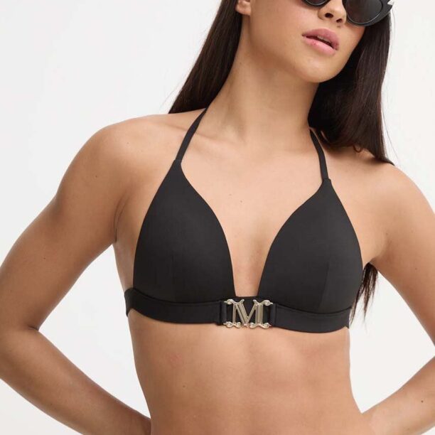 Max Mara Beachwear sutien de baie culoarea negru