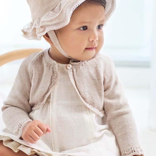 Mayoral Newborn cardigan bebe culoarea bej