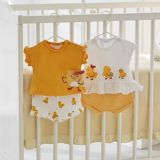 Mayoral Newborn compleu bebe 2-pack culoarea galben