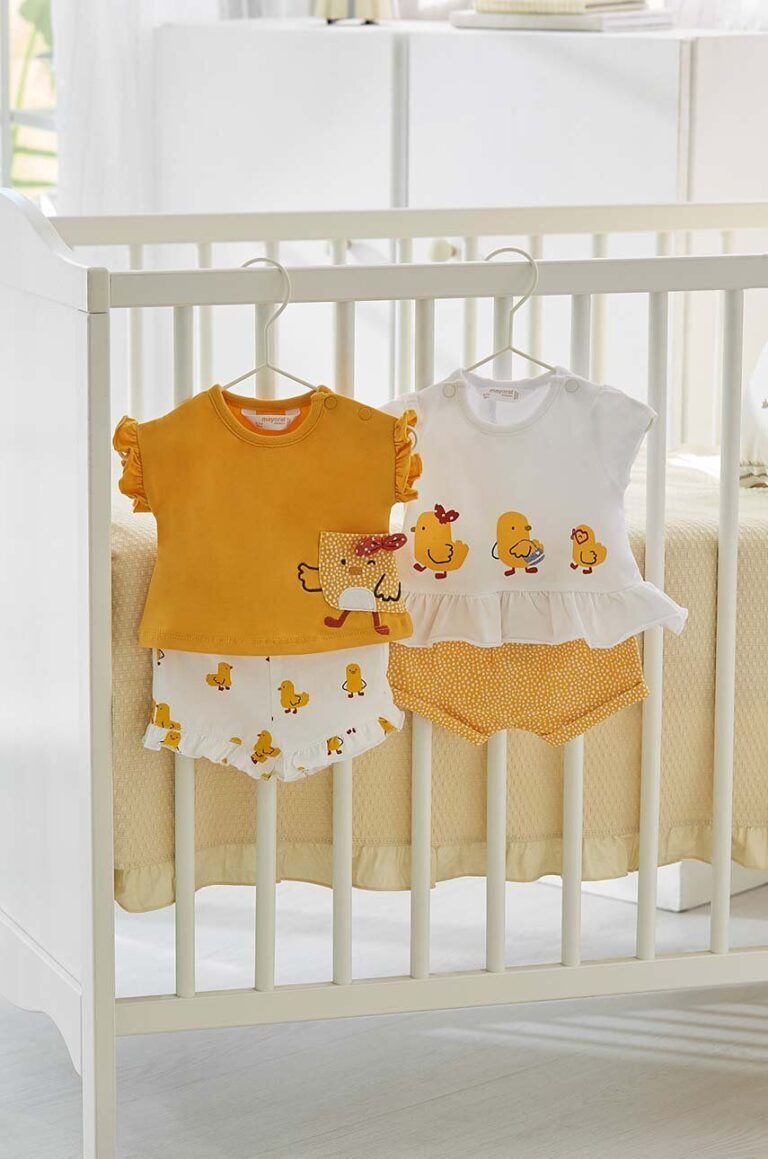 Mayoral Newborn compleu bebe 2-pack culoarea galben