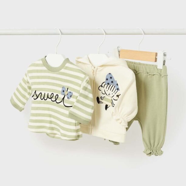 Mayoral Newborn compleu bebe culoarea verde