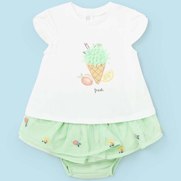 Mayoral Newborn compleu bebe culoarea verde