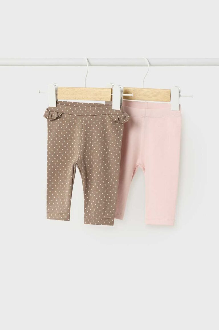 Mayoral Newborn leggins bebe culoarea maro