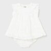 Mayoral Newborn rochie bebe culoarea alb