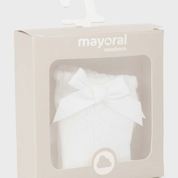 Mayoral Newborn sosete bebe culoarea alb preţ