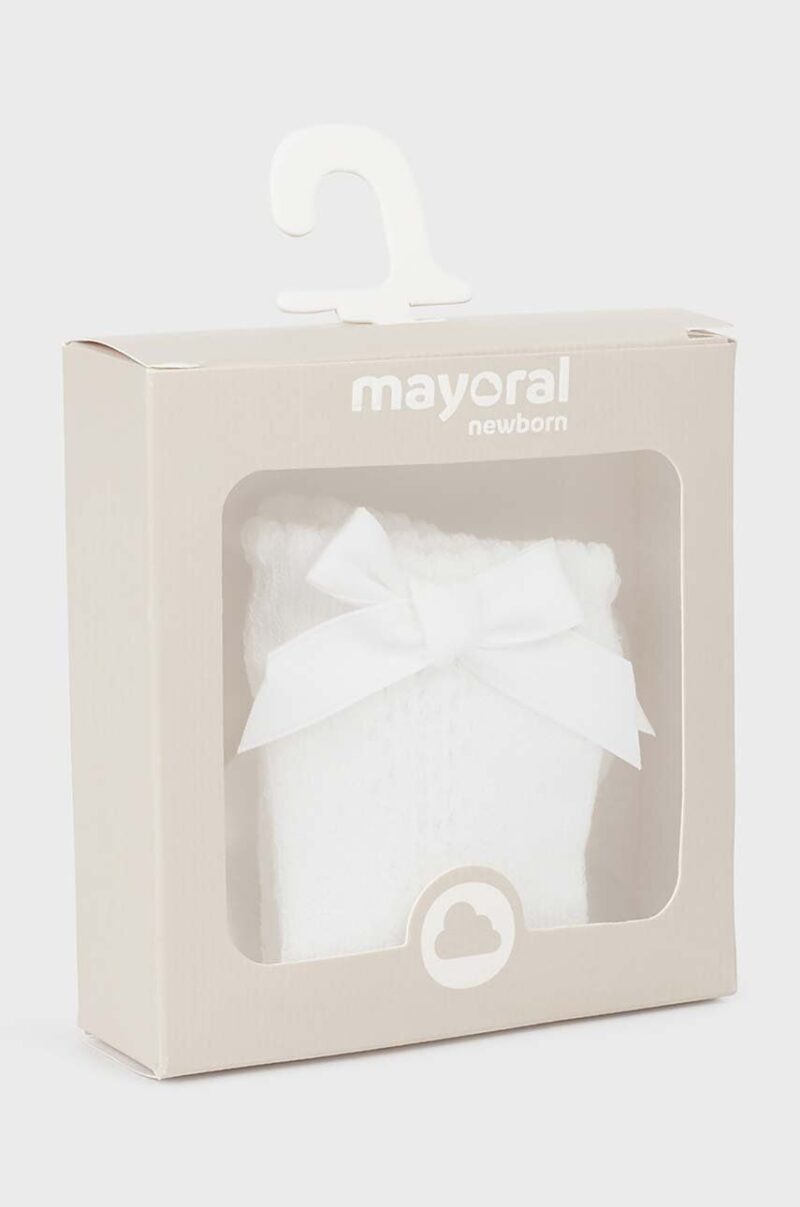 Mayoral Newborn sosete bebe culoarea alb preţ