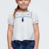 Mayoral bluza de bumbac pentru copii culoarea alb