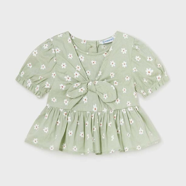 Mayoral bluza din bumbac pentru bebelusi culoarea verde