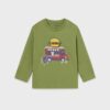 Mayoral longsleeve din bumbac pentru bebeluși culoarea verde