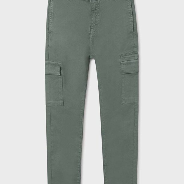 Mayoral pantaloni copii cargo slim fit culoarea verde