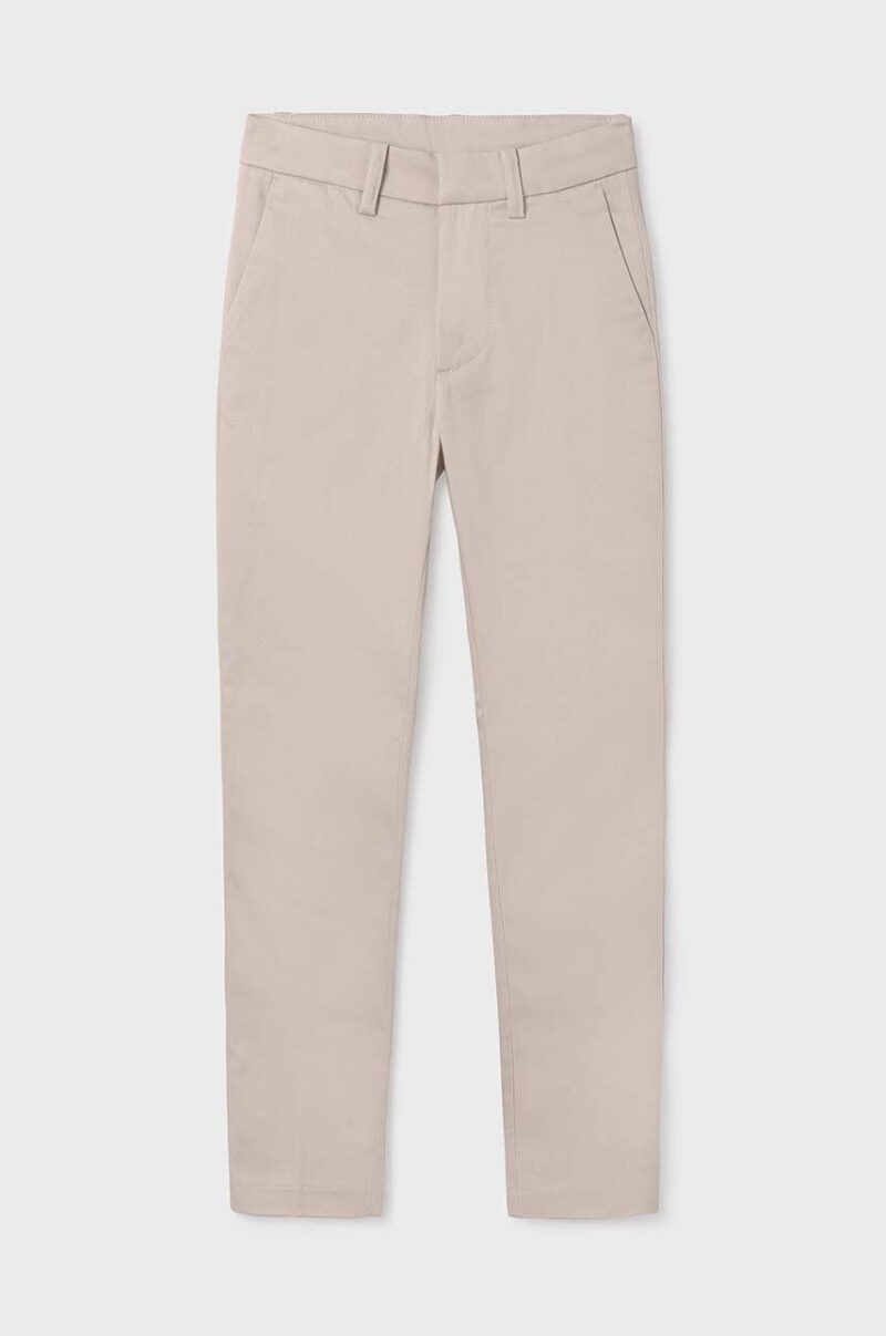 Mayoral pantaloni copii slim culoarea bej