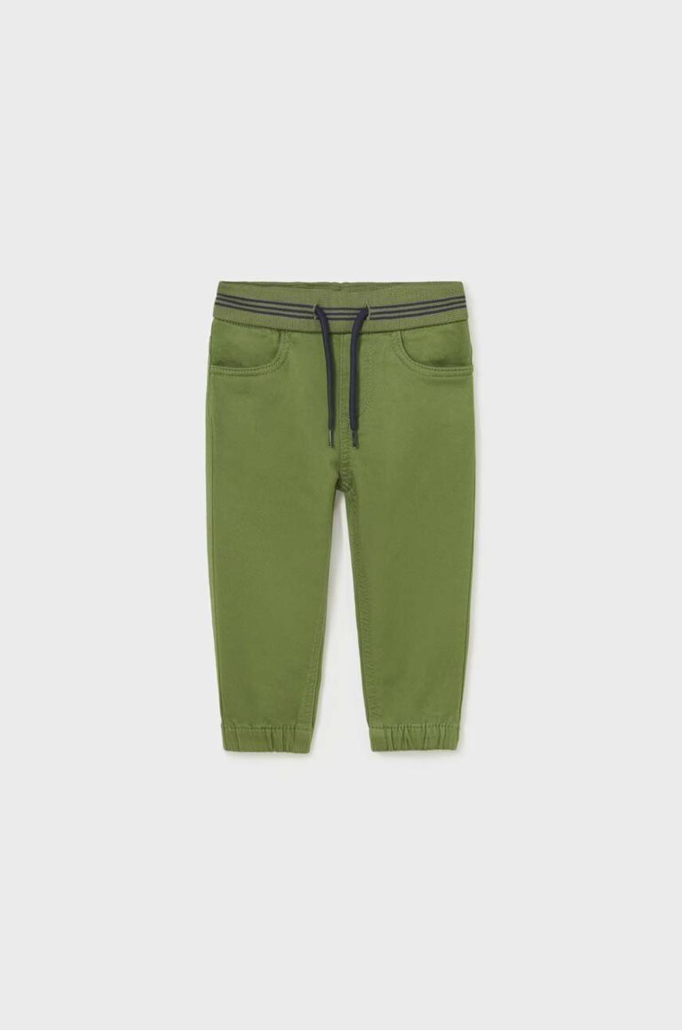 Mayoral pantaloni de trening pentru bebeluși jogger culoarea verde