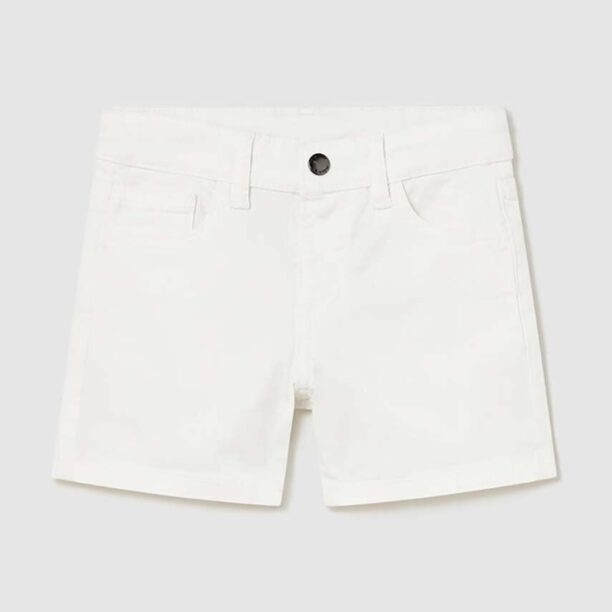 Mayoral pantaloni scurti bebe culoarea alb