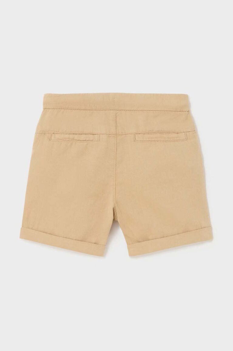 Mayoral pantaloni scurti bebe culoarea bej preţ