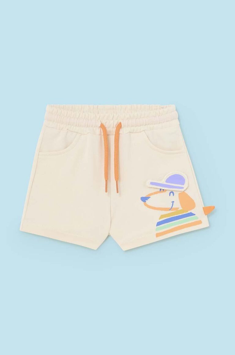 Mayoral pantaloni scurti bebe culoarea bej