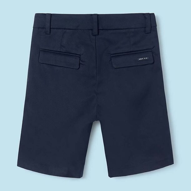 Mayoral pantaloni scurti copii slim culoarea albastru marin preţ