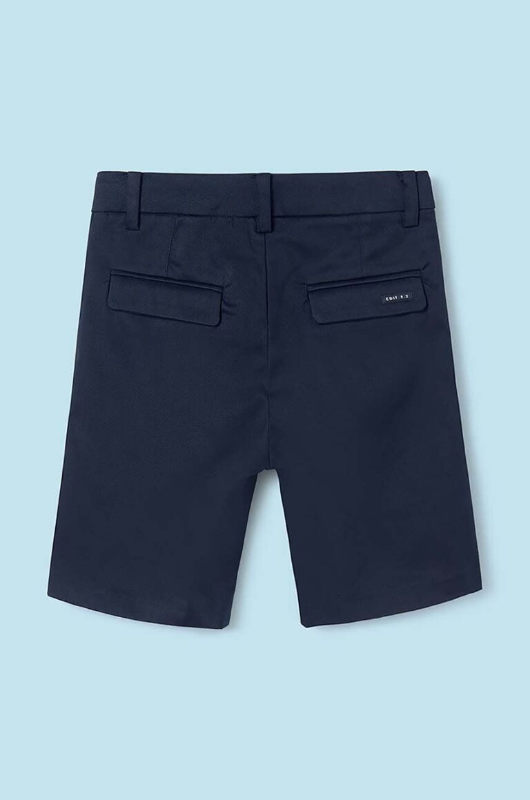 Mayoral pantaloni scurti copii slim culoarea albastru marin preţ