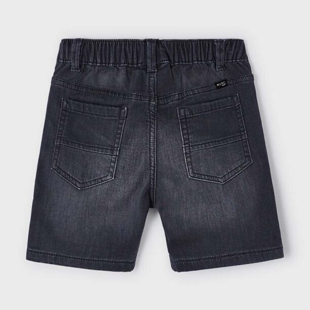 Mayoral pantaloni scurti din denim pentru copii soft denim jogger culoarea gri preţ