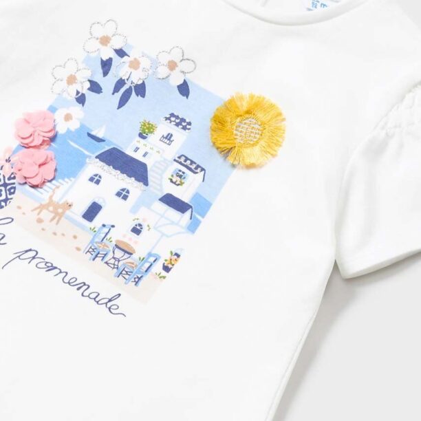 Mayoral tricou bebe culoarea alb preţ