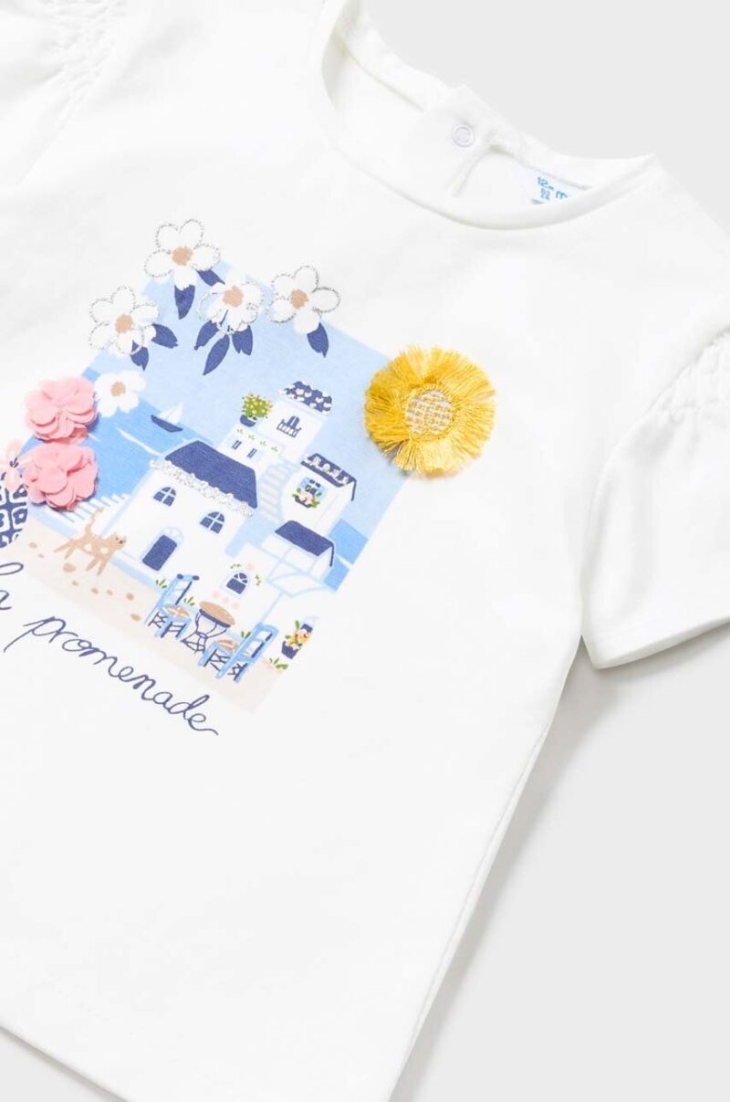 Mayoral tricou bebe culoarea alb preţ