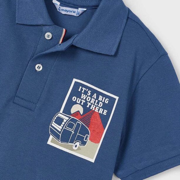 Mayoral tricou polo copii cu imprimeu preţ