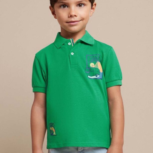 Mayoral tricou polo copii culoarea verde