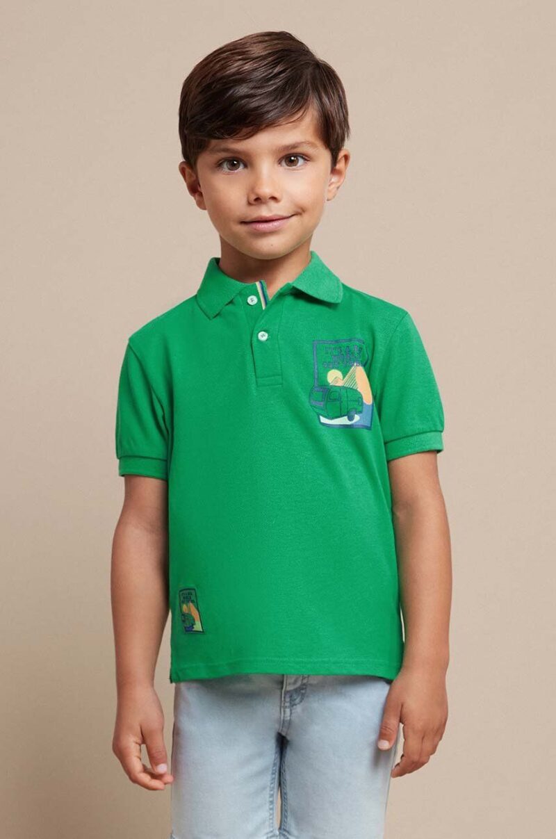 Mayoral tricou polo copii culoarea verde