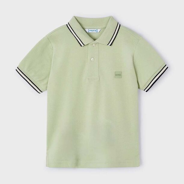 Mayoral tricou polo copii culoarea verde