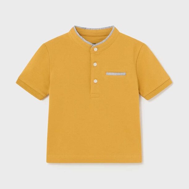 Mayoral tricou polo pentru copii culoarea galben