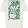 Merchcode Tricou 'Hawai'  verde / alb coajă de ou