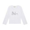 Michael Kors longsleeve din bumbac pentru copii culoarea alb