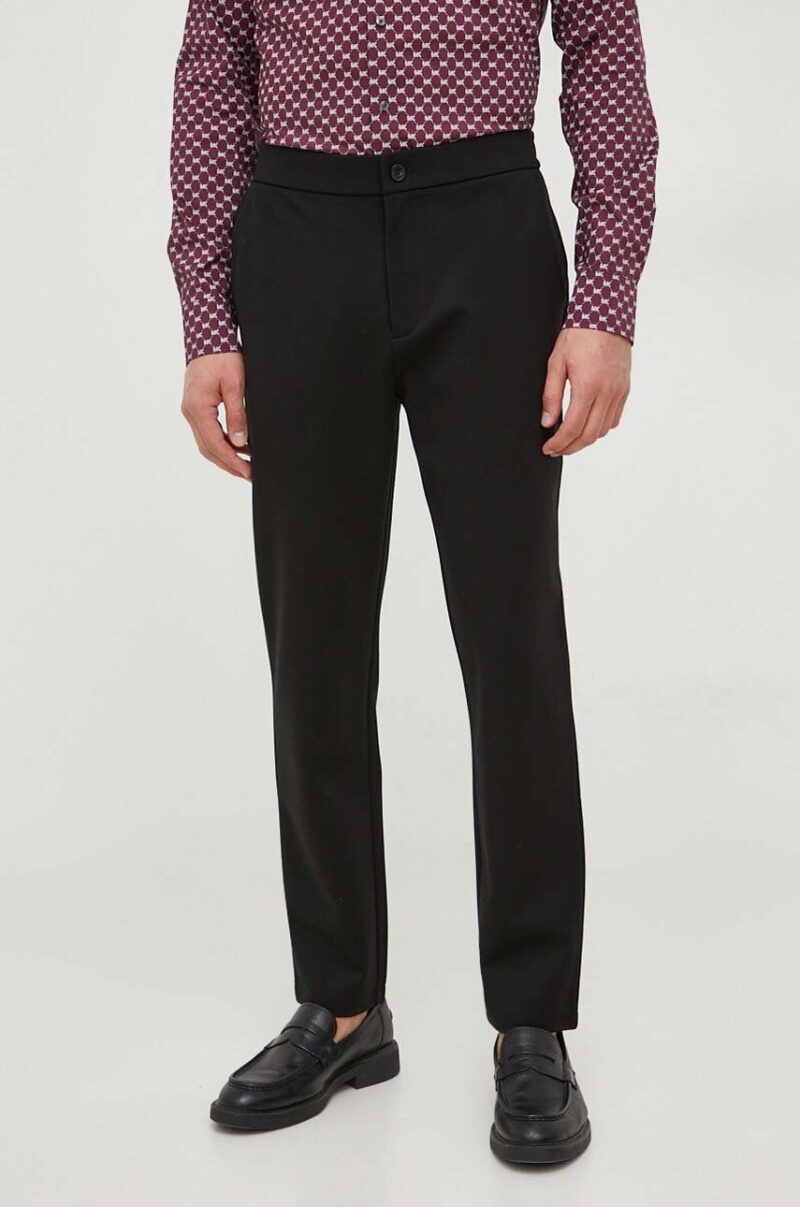 Michael Kors pantaloni din lana culoarea negru