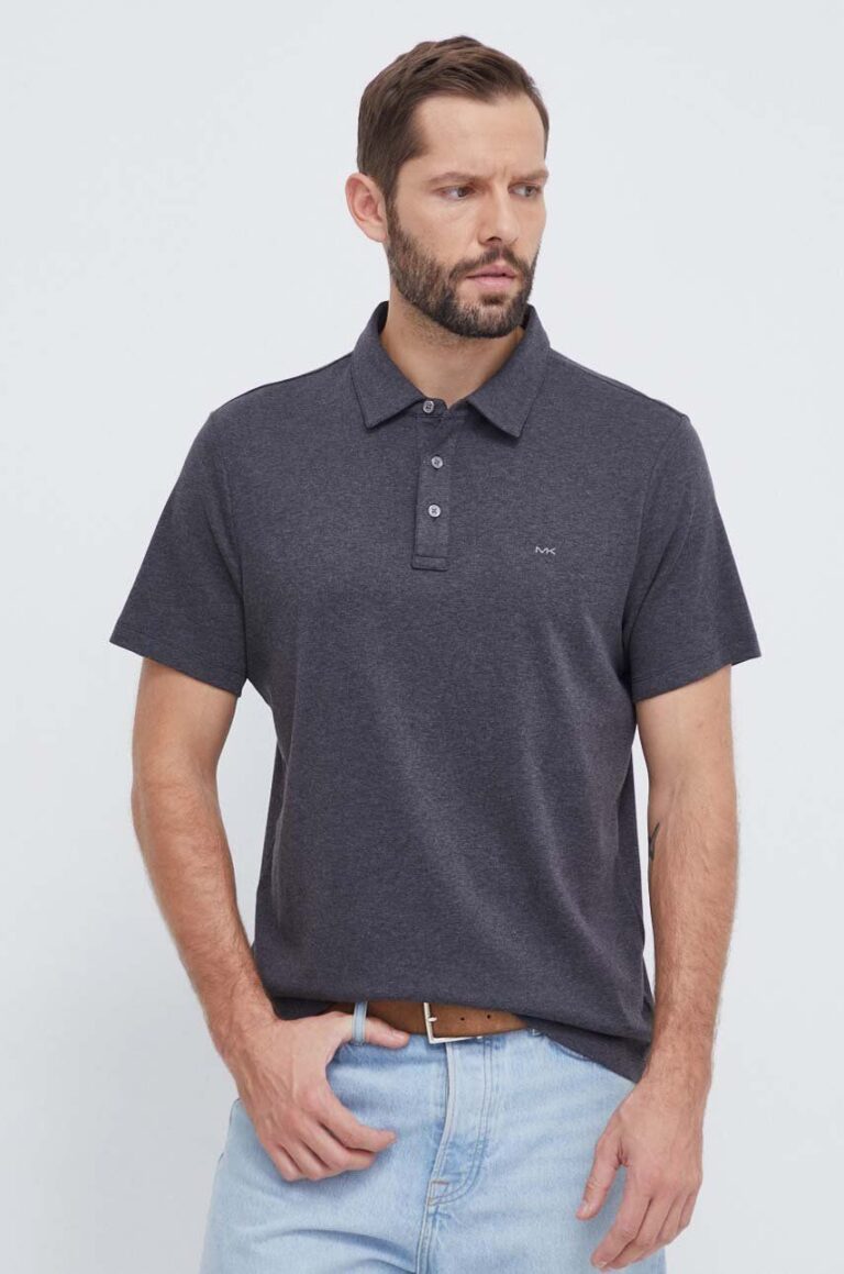 Michael Kors polo de bumbac culoarea gri