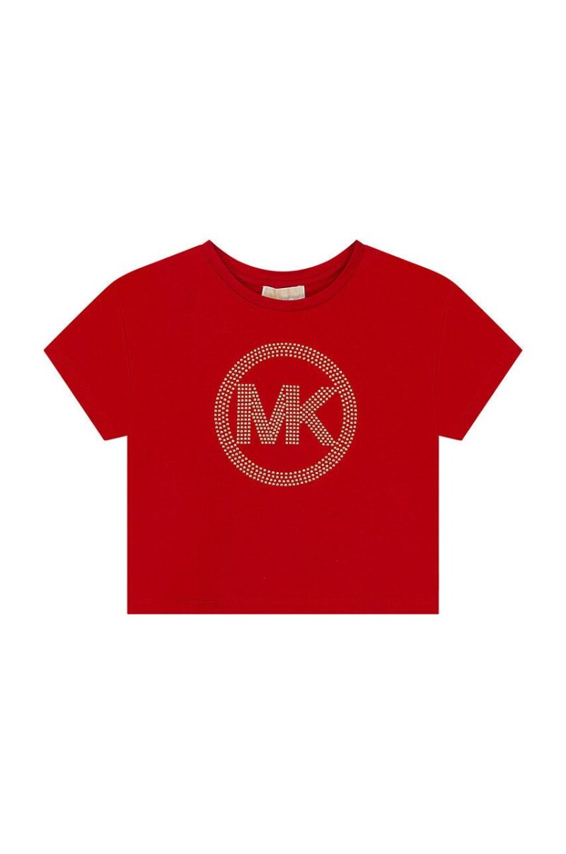 Michael Kors tricou de bumbac pentru copii culoarea rosu