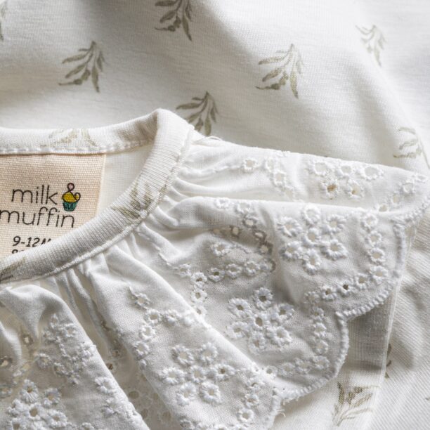 Milk & Muffin Tricou  verde / alb murdar preţ