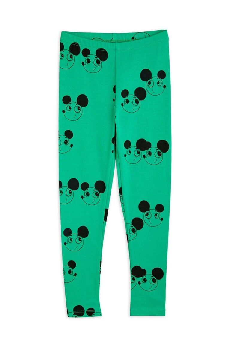 Mini Rodini leggins copii culoarea verde