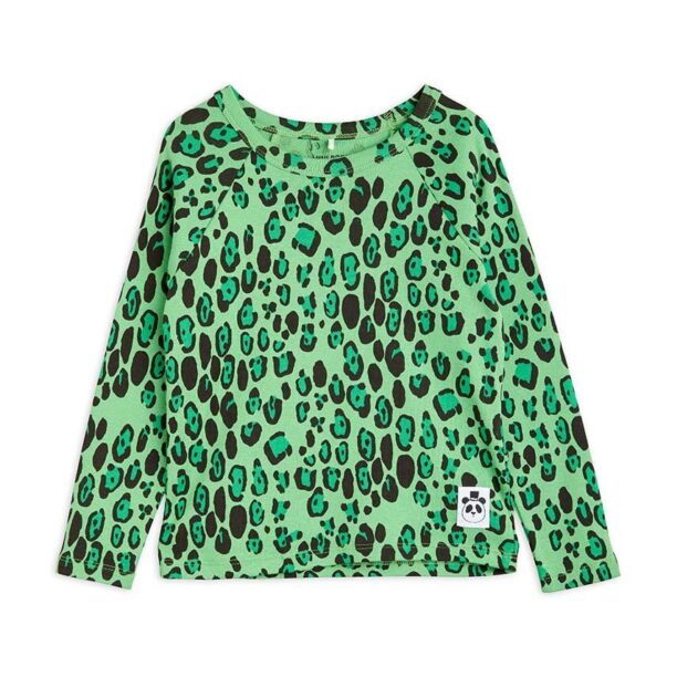 Mini Rodini longsleeve din bumbac pentru copii culoarea verde