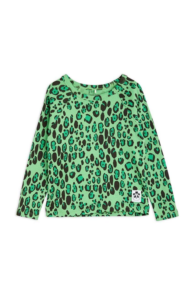 Mini Rodini longsleeve din bumbac pentru copii culoarea verde