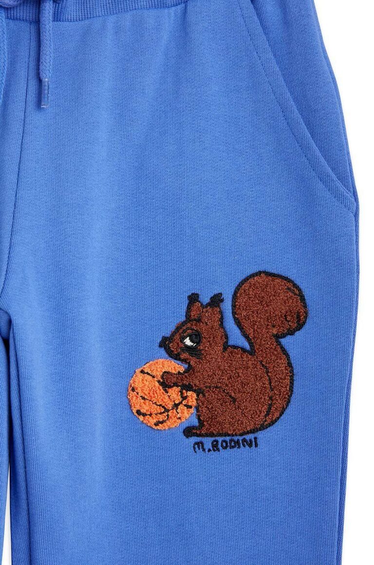 Mini Rodini pantaloni de trening din bumbac pentru copii Squirrels cu imprimeu preţ