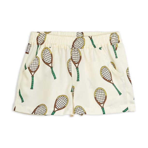 Mini Rodini pantaloni scurți copii Tennis culoarea alb