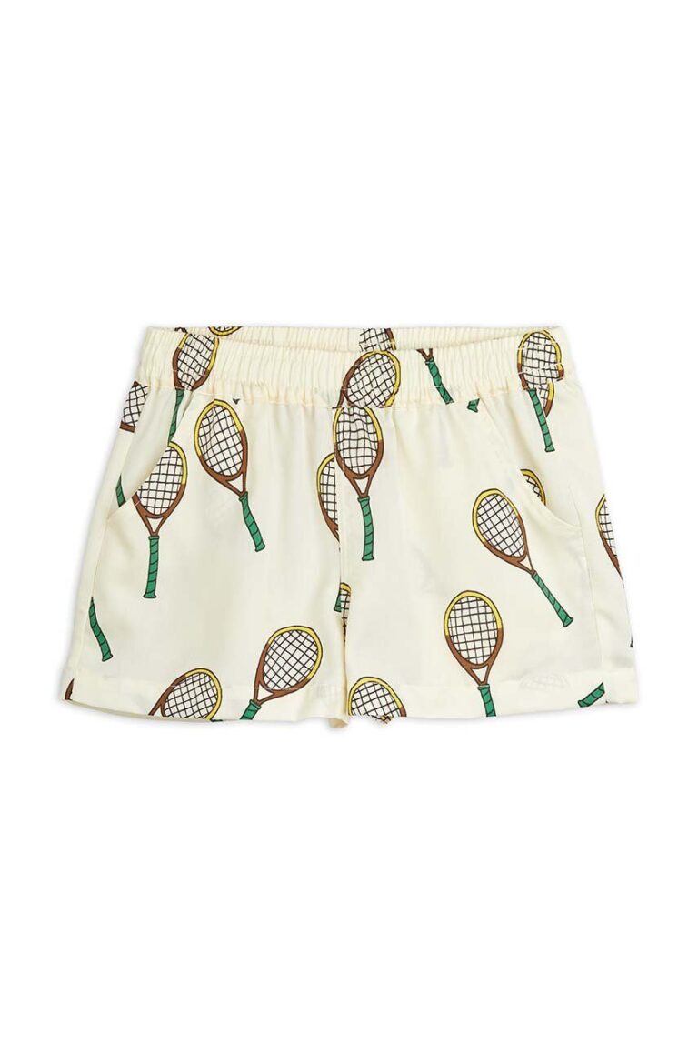 Mini Rodini pantaloni scurți copii Tennis culoarea alb