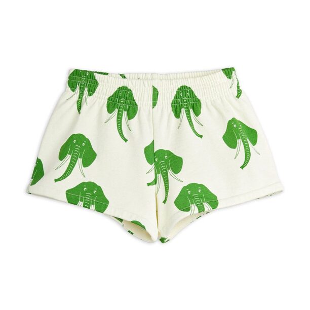 Mini Rodini pantaloni scurți din bumbac pentru copii culoarea alb